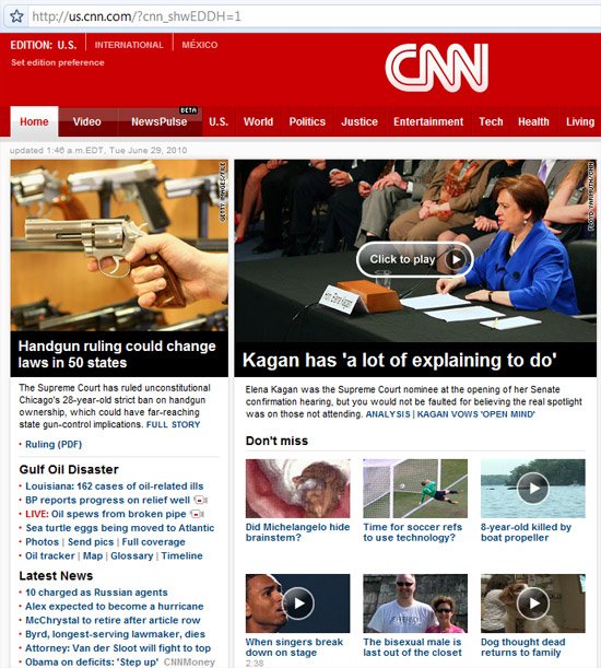 CNN website