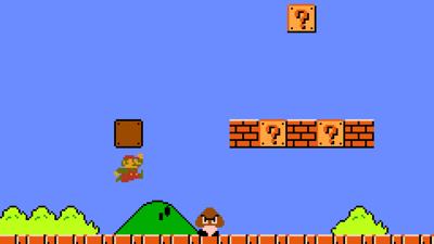 The first encounter in Super Mario Bros.’ iconic 1-1 level.