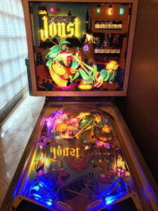 Bally's Joust pinball machine, not to be confused with a later machine based on the arcade game Joust.